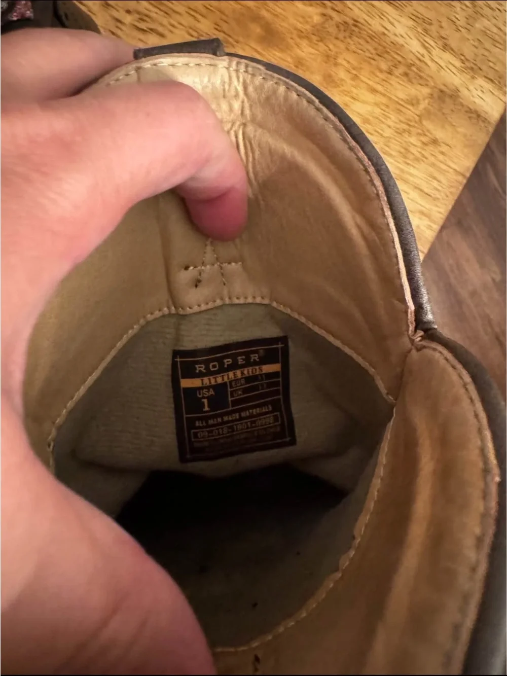 Roper Tan and Brown Kids' Western Boot